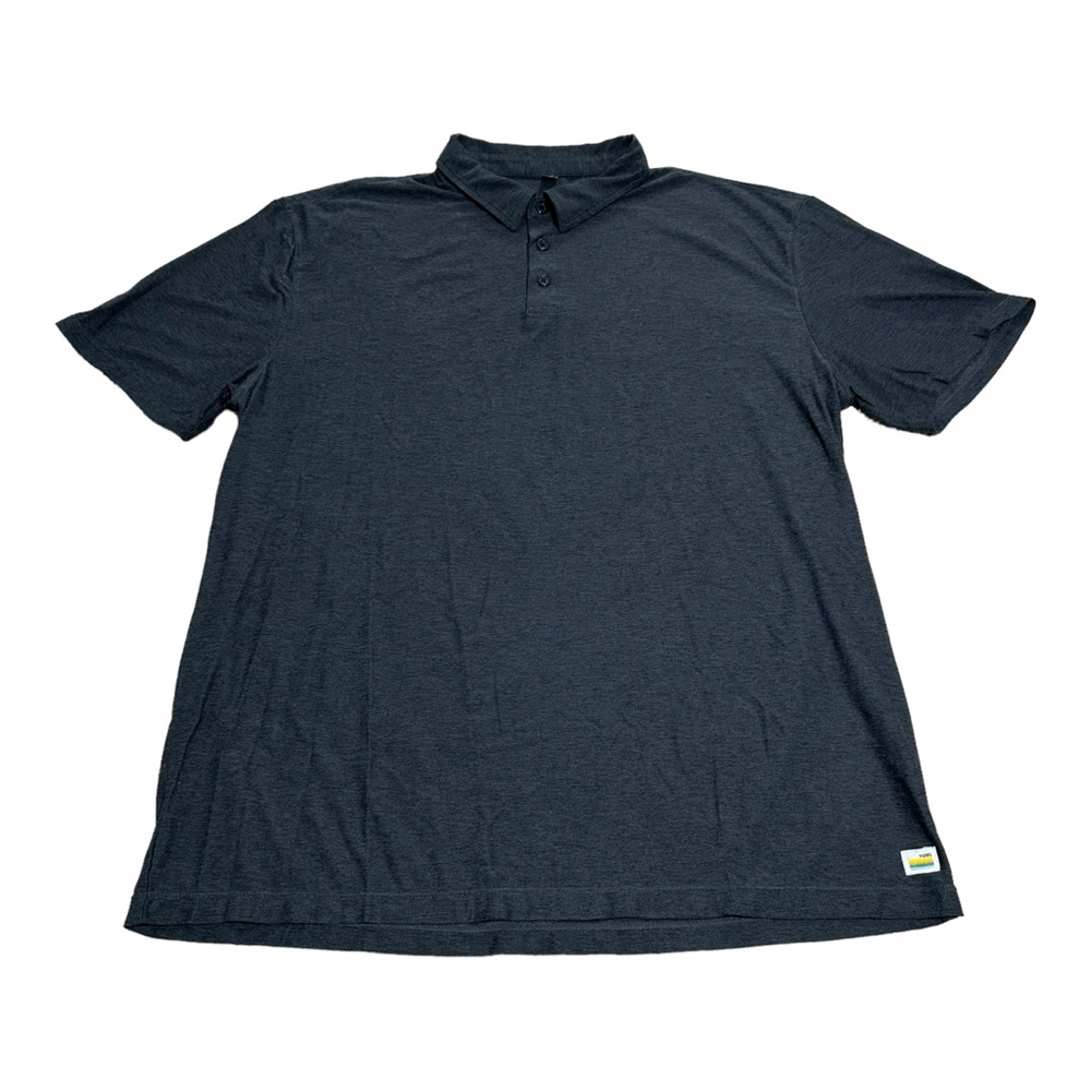 Vuori Short Sleeve Strato Tech Polo Men’s Size XL Black Heather
